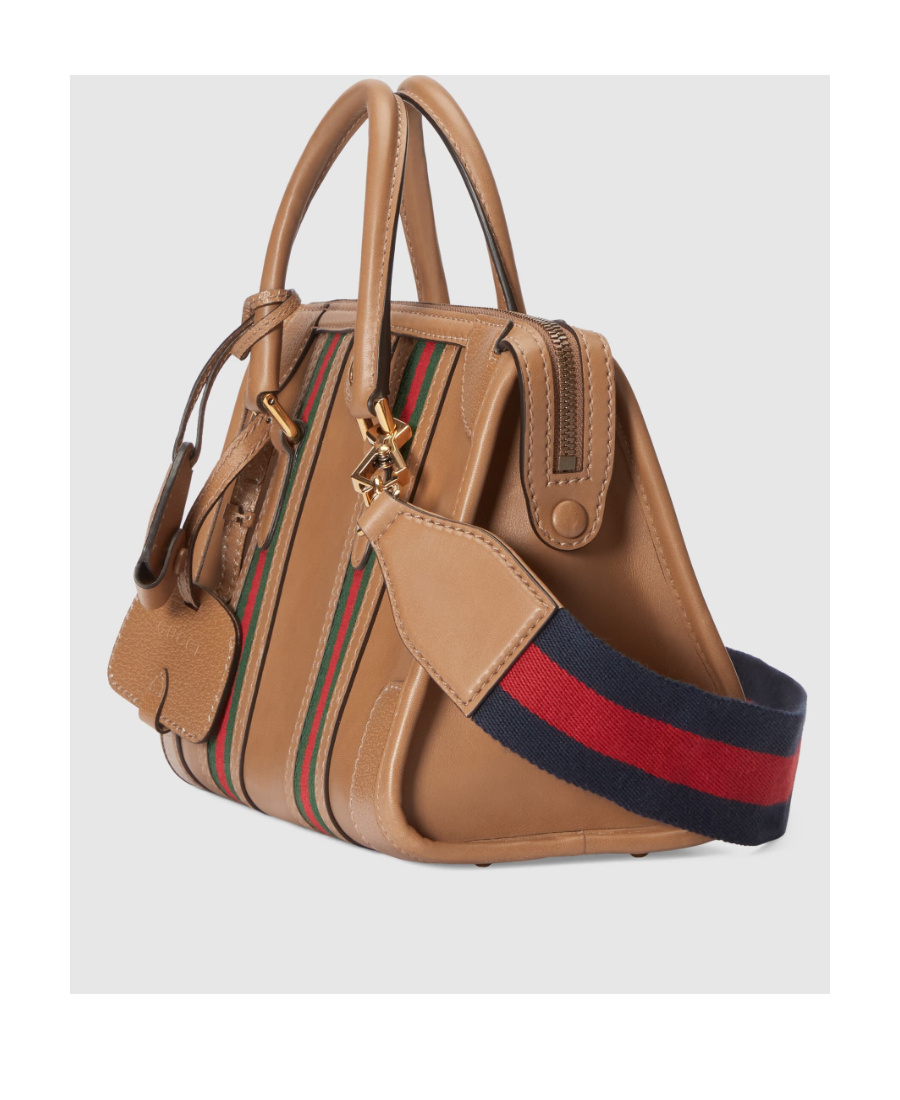 Gucci Web-stripe Tote Bag In Pink