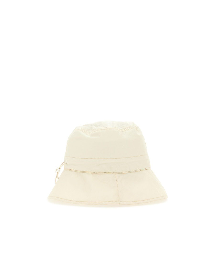 Moncler Bucket Hat With Logo In White
