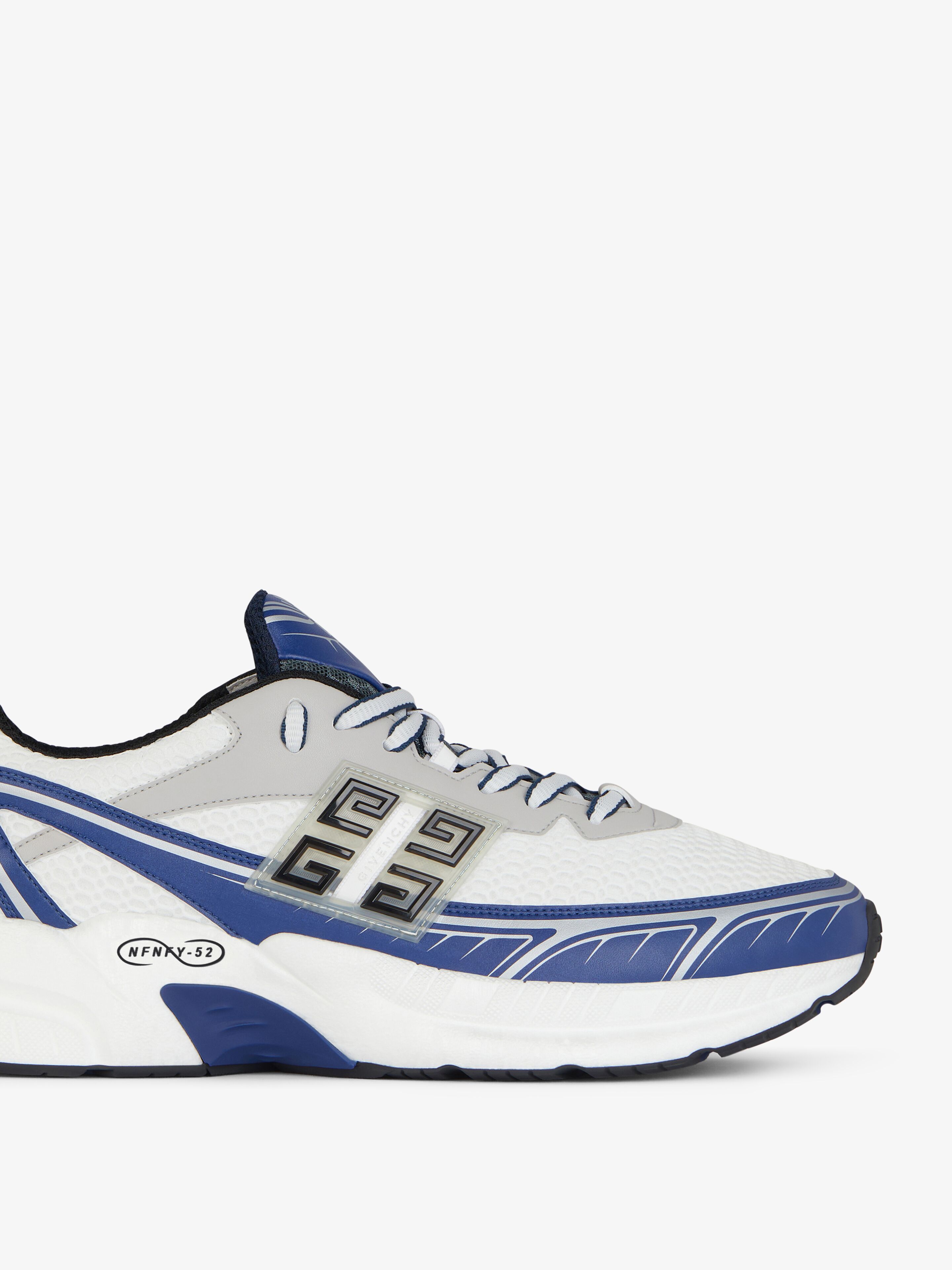 Givenchy Nfnty-52 Sneakers In Synthetic Leather And Mesh In White