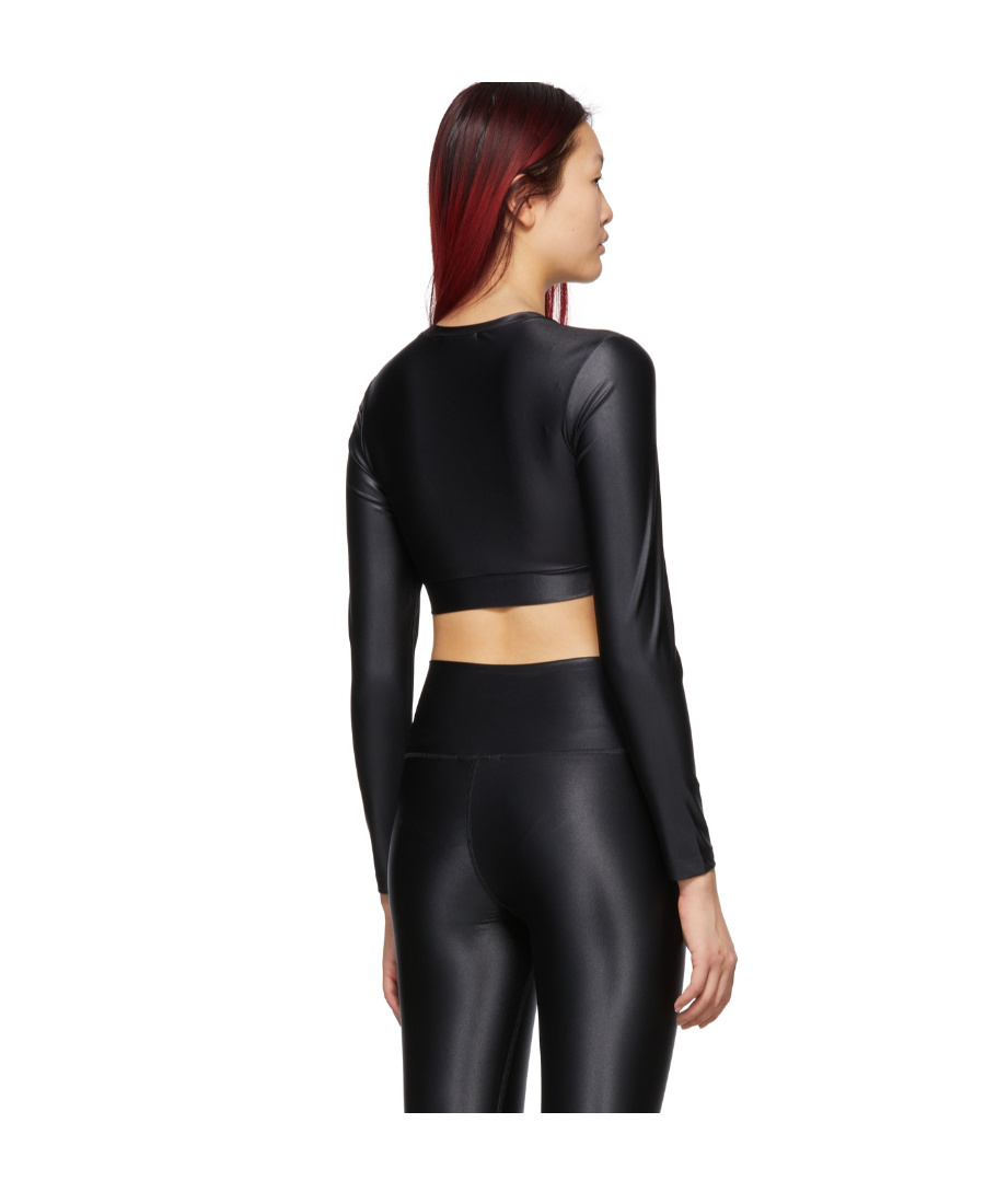 Msgm Black Micro Logo Sport Top In Black