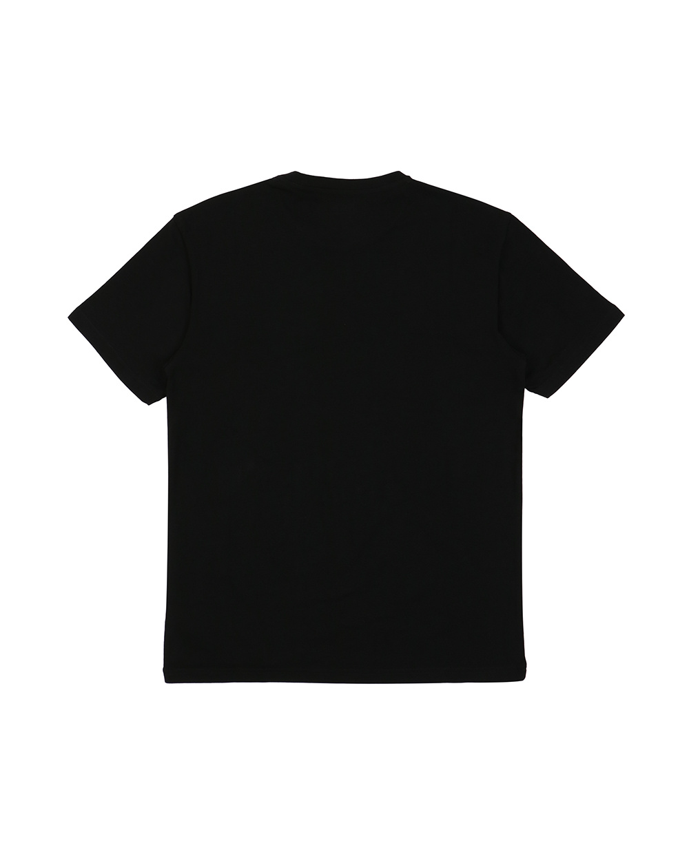 Ea7 Round Collar Logo T-shirt In Black