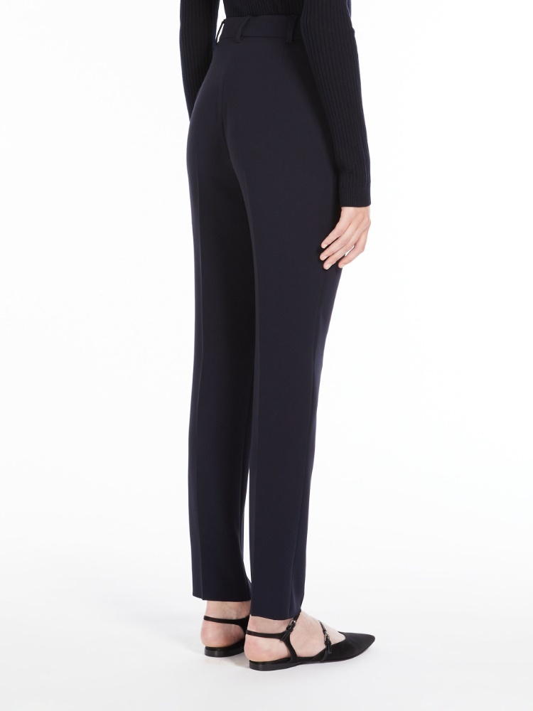 Max Mara Straight Pleated Casual Pants In Black