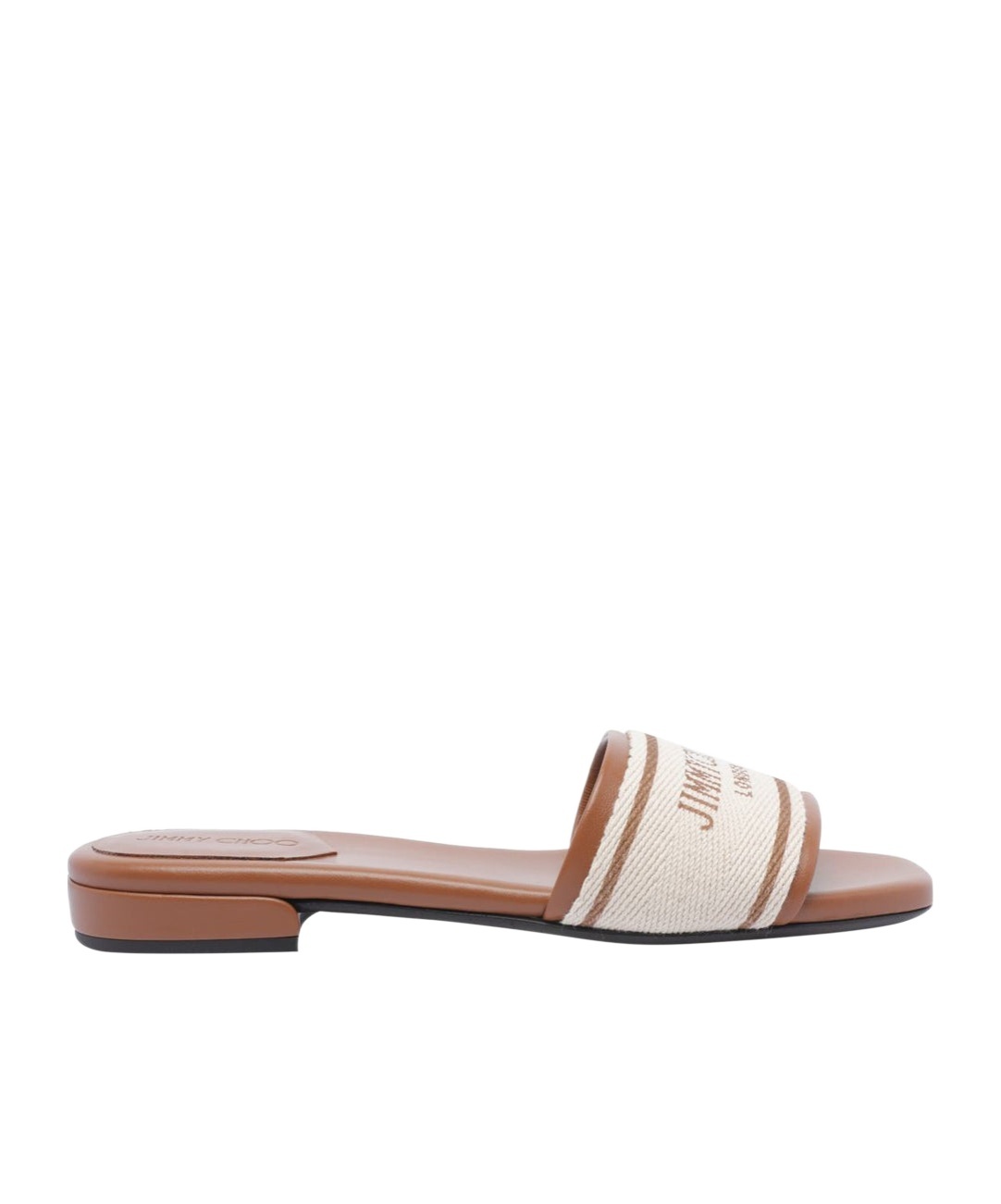 Jimmy Choo Joa Leather Flat Sandals With Round Toe