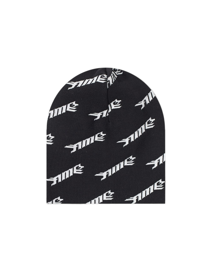 Ambush Fine Ribbed Logo-print Beanie Hat In Black