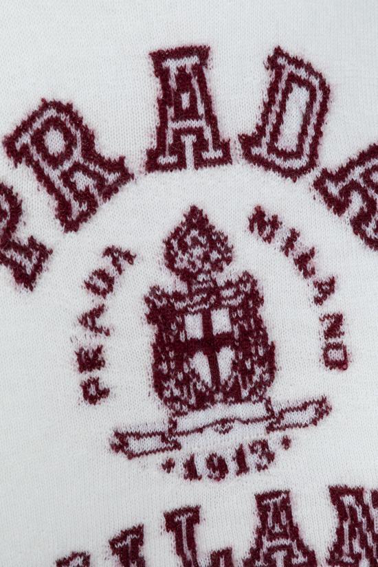 Prada Logo Cashmere T-shirt In White