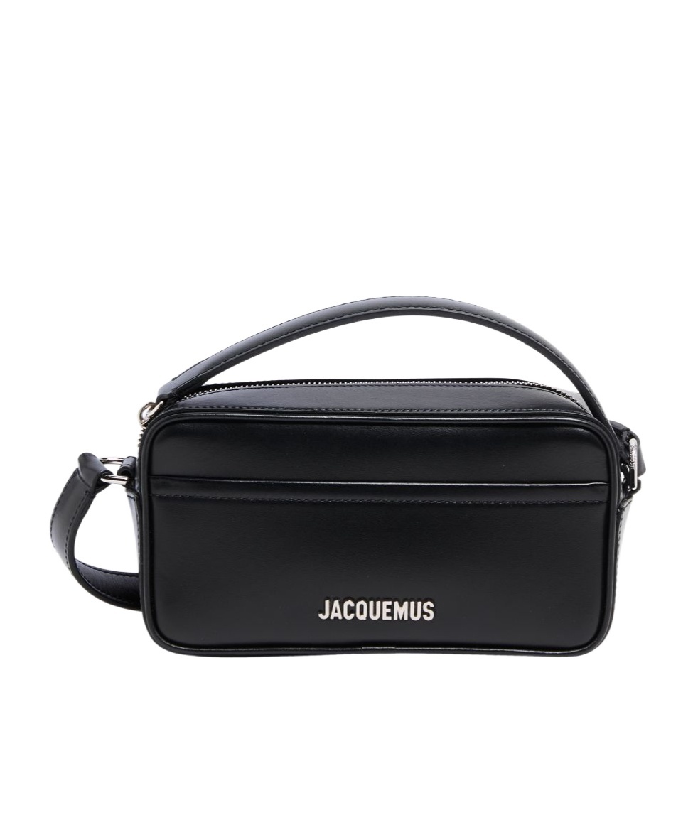 Shop Jacquemus Baneto Shoulder Bag In Black