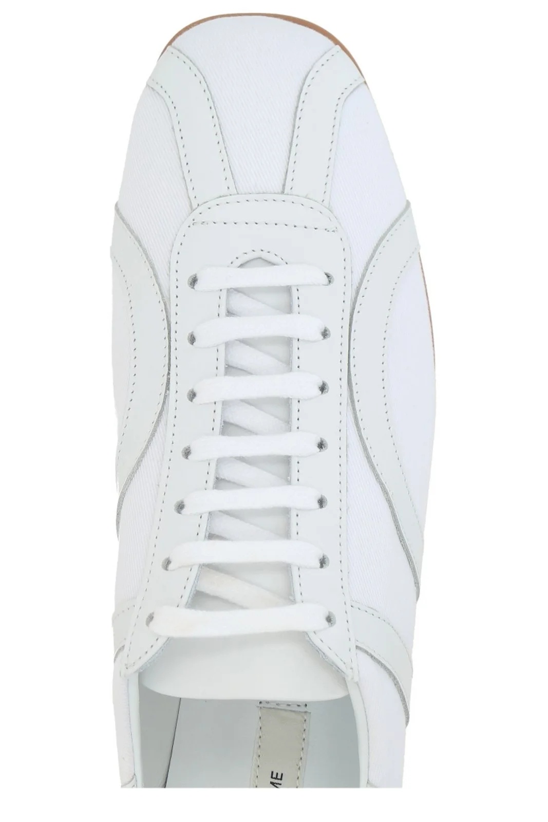 Totême Canvas And Leather Low-top Sneakers In White