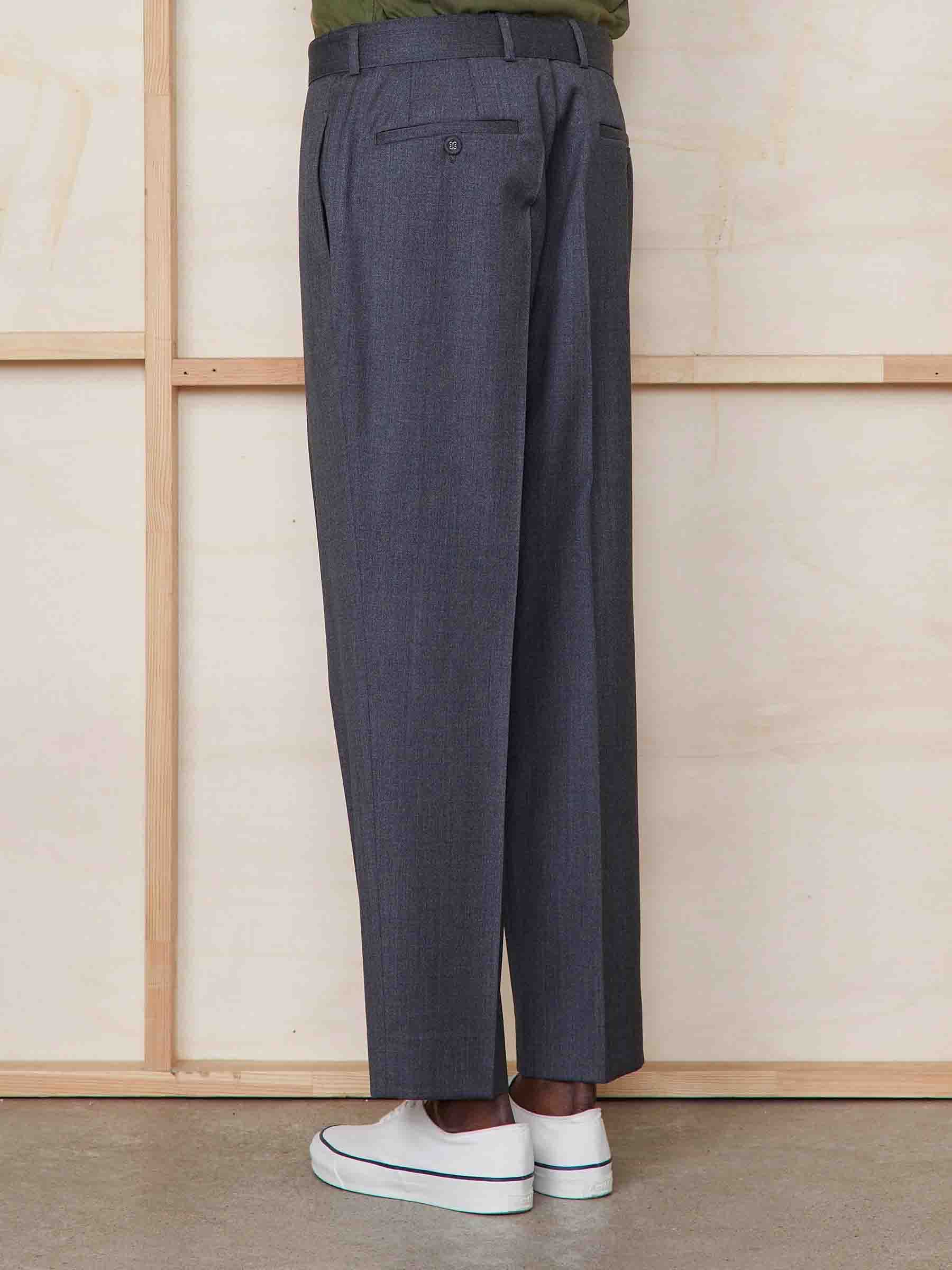 OFFICINE GENERALE OFFICINE GÉNÉRALE HOCHE WOOL DRESS TROUSERS