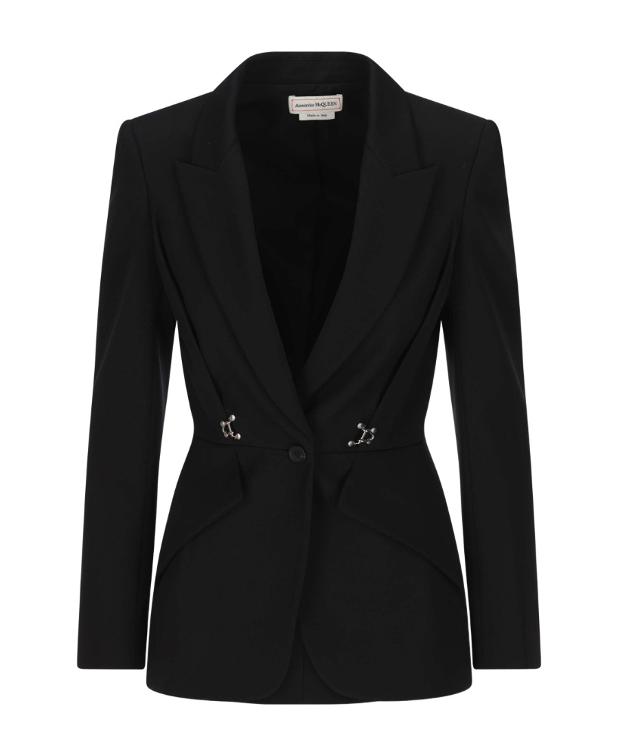 Alexander Mcqueen Hardware-detail Blazer In Black
