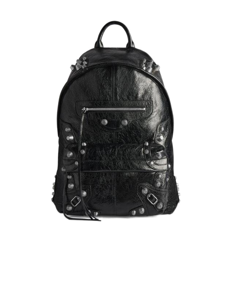 Balenciaga Le Cagole Studded Backpack In Black