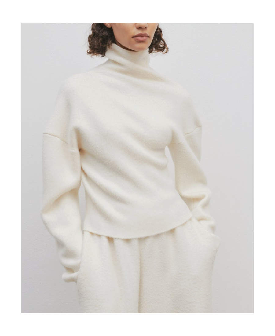The Row High-neck Knitted Jumper In Nude
