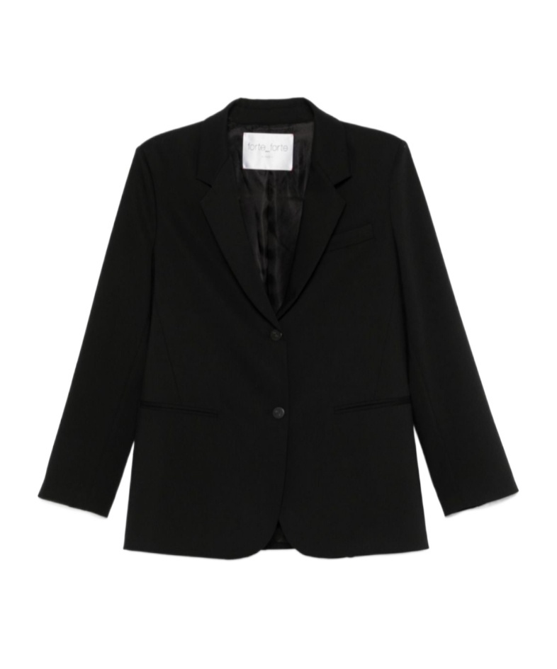Forte Forte Twill-weave Blazer In Black