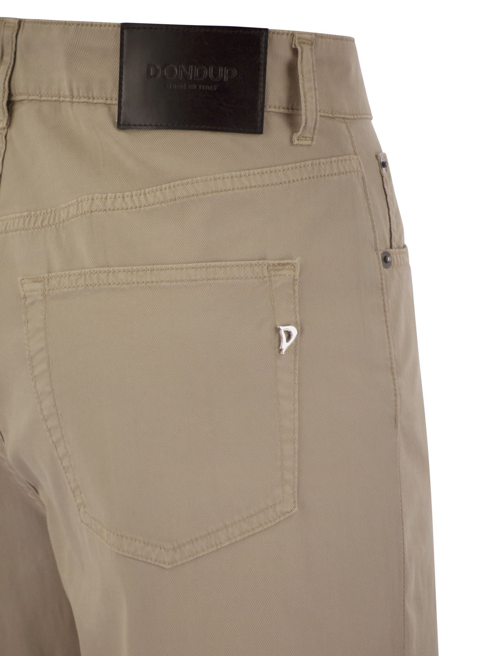 Dondup Belt Loop Belt Casual Pants In Brown
