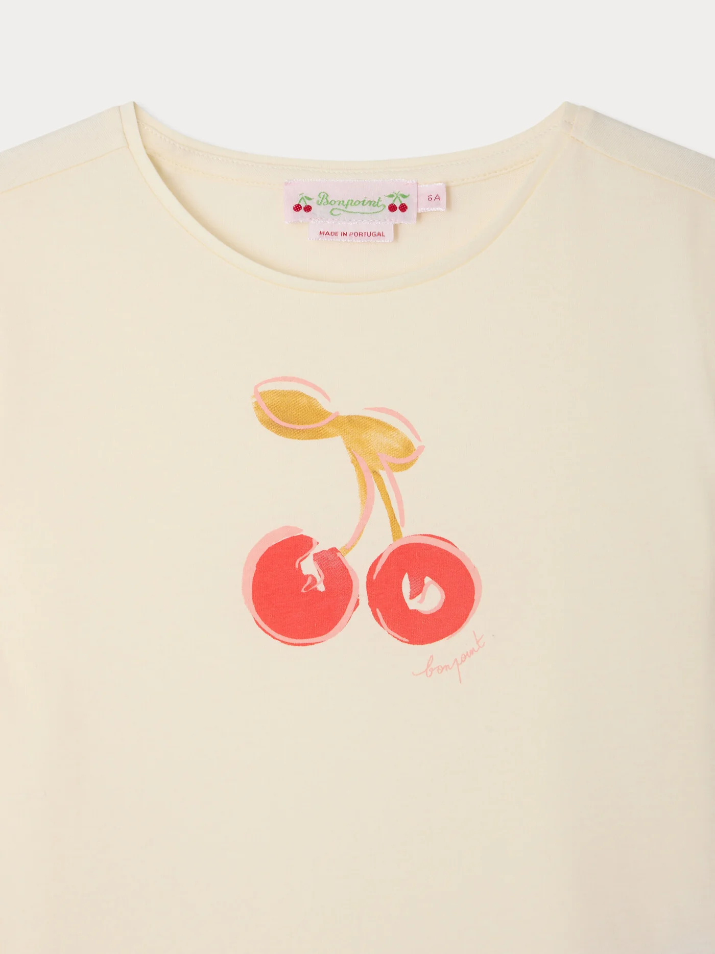 Bonpoint Aada Cherry-print T-shirt In Neutral