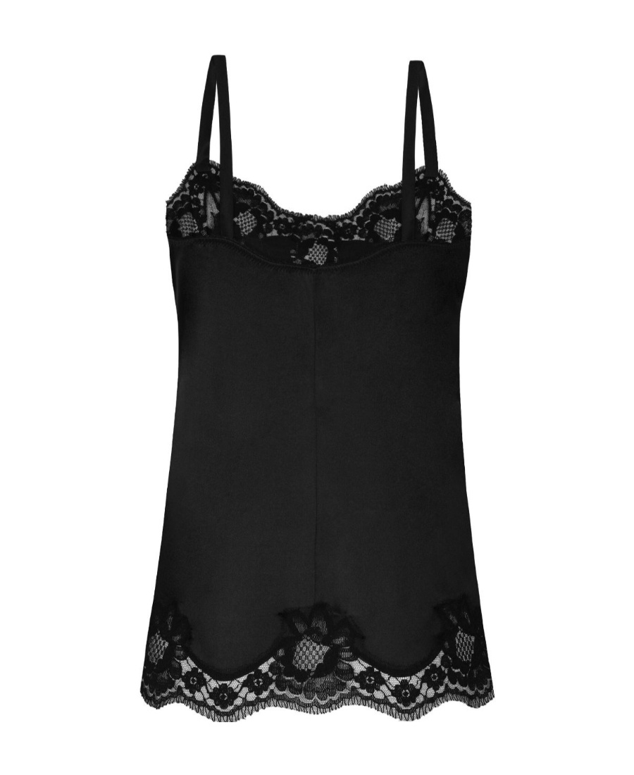 Dolce & Gabbana Sultry Black Silk Camisole Top In Black