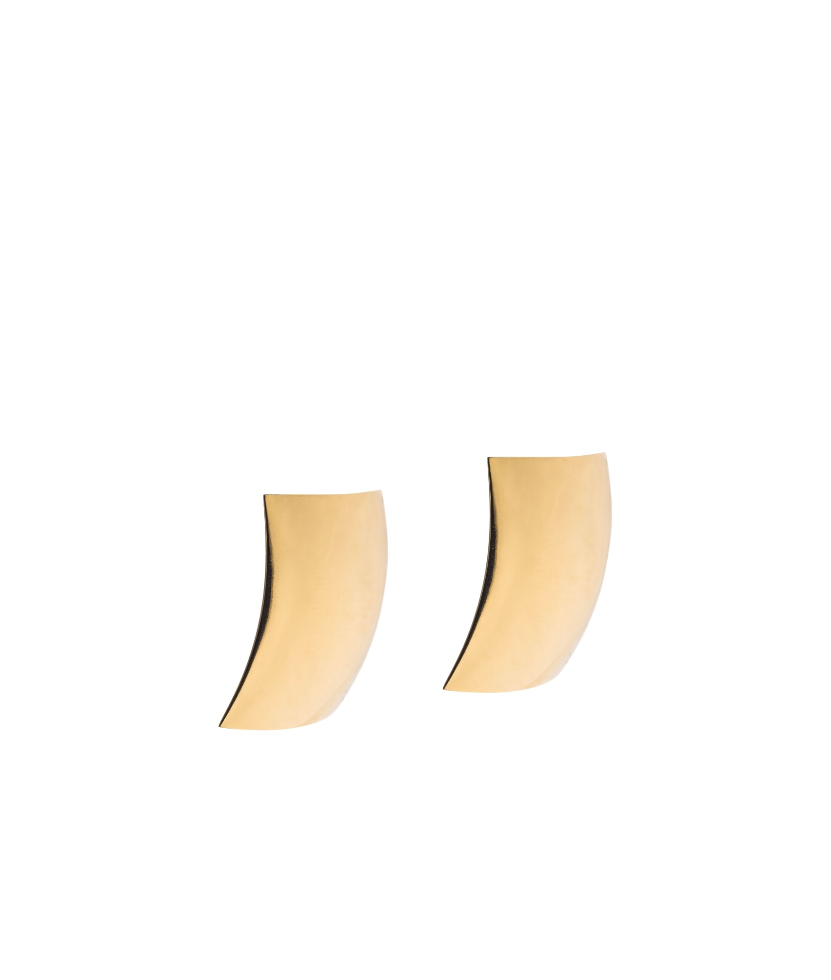 Federica Tosi Gold Emily Metallic Earrings In Yellow