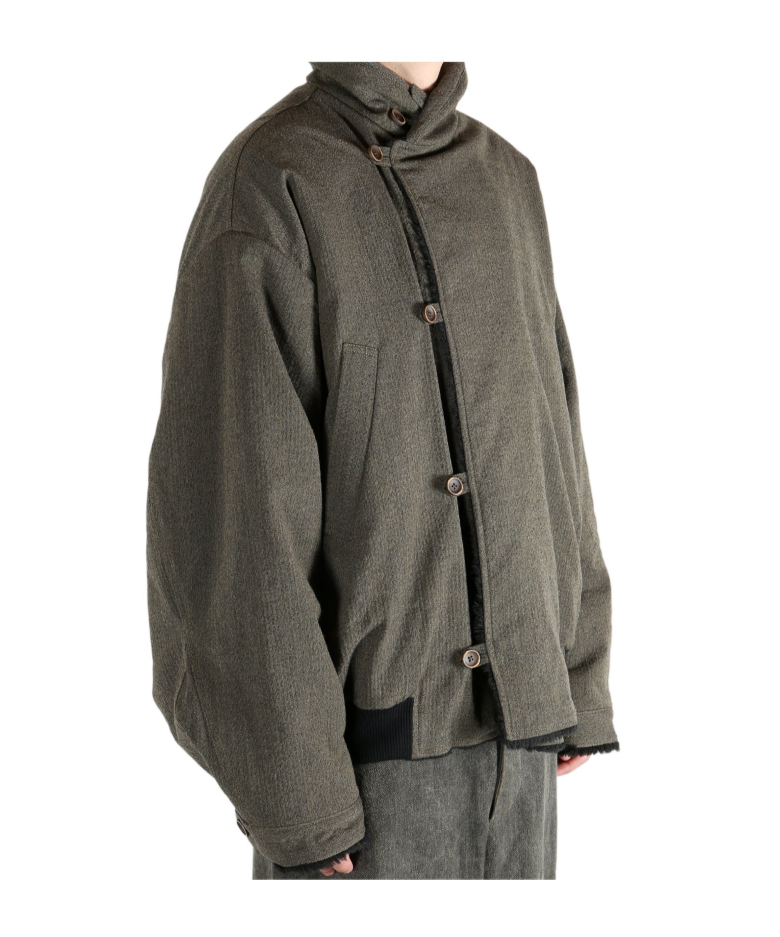 Uma Wang Jovan High-neck Bomber Jacket In Brown