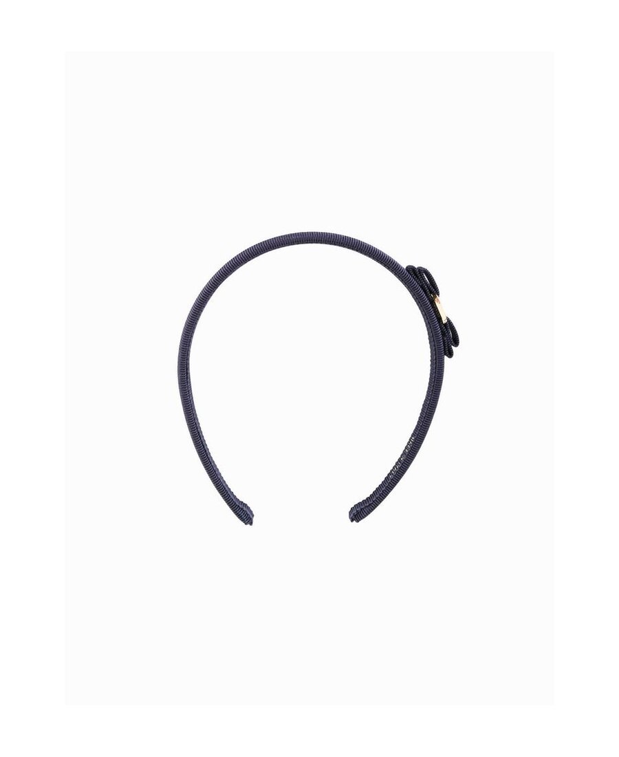 Ferragamo Bow Hair Band Off-beat Detailing In Black