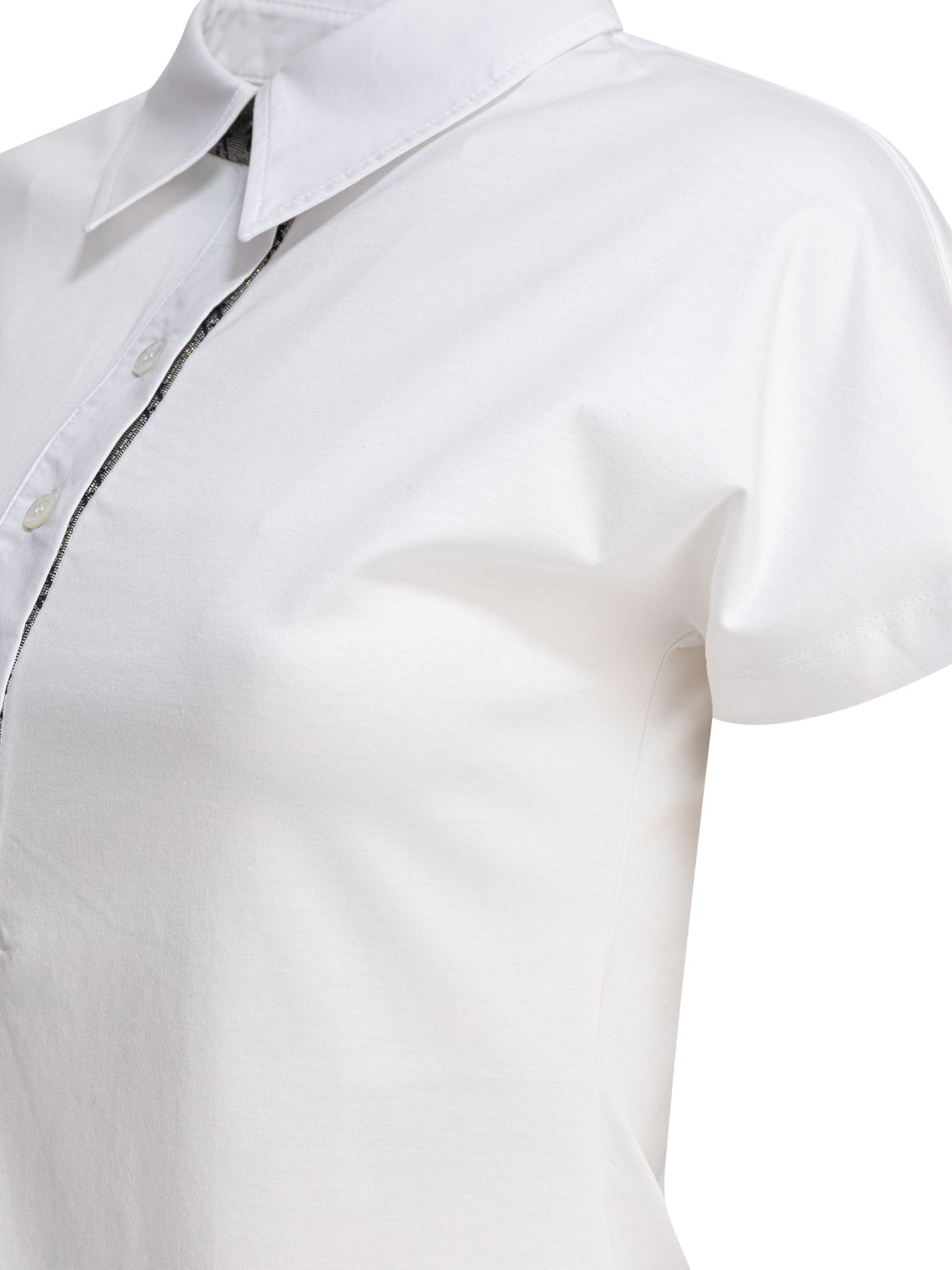 Herno Collared Neck Short Sleeves Side Slits In White