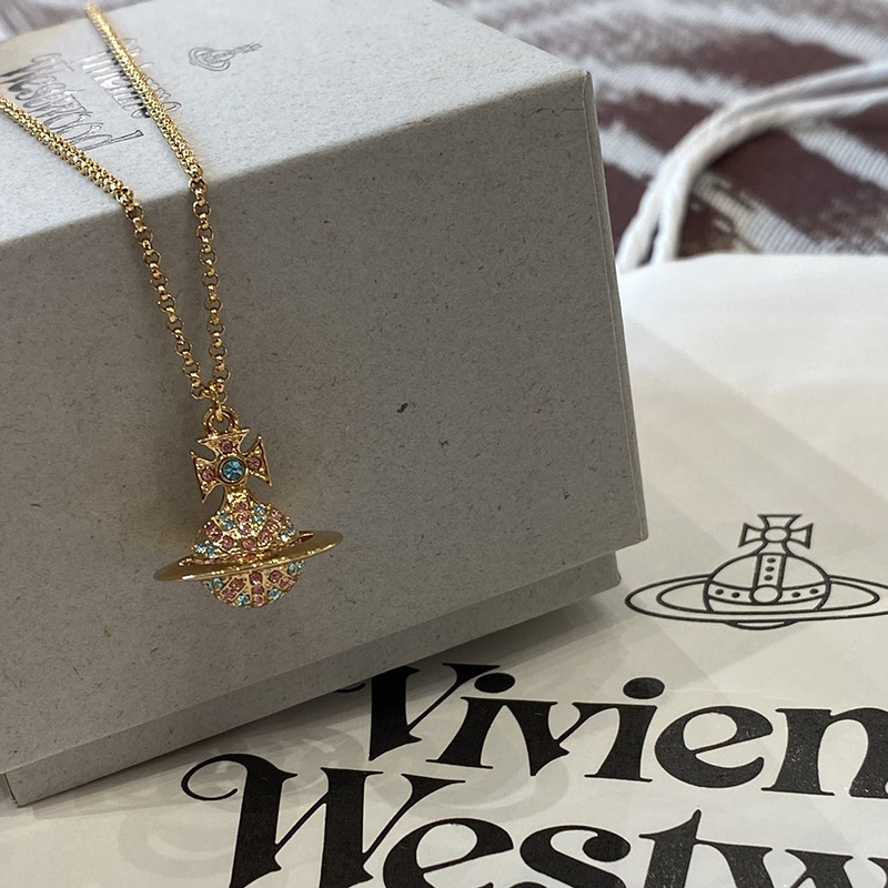 Shop Vivienne Westwood The Logo Collides With The Necklace In Green