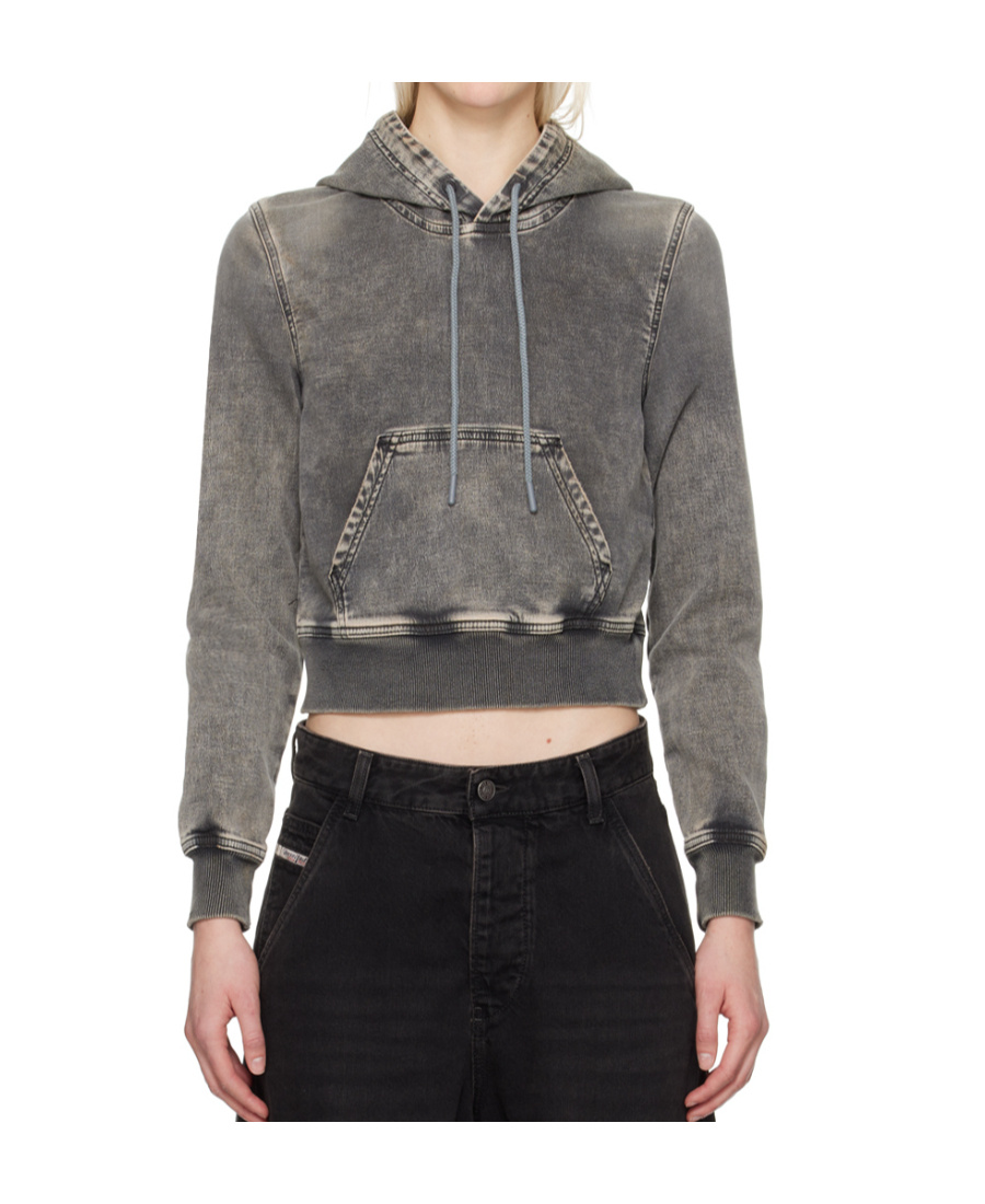 Diesel D-angy Hooded Sweater In Black