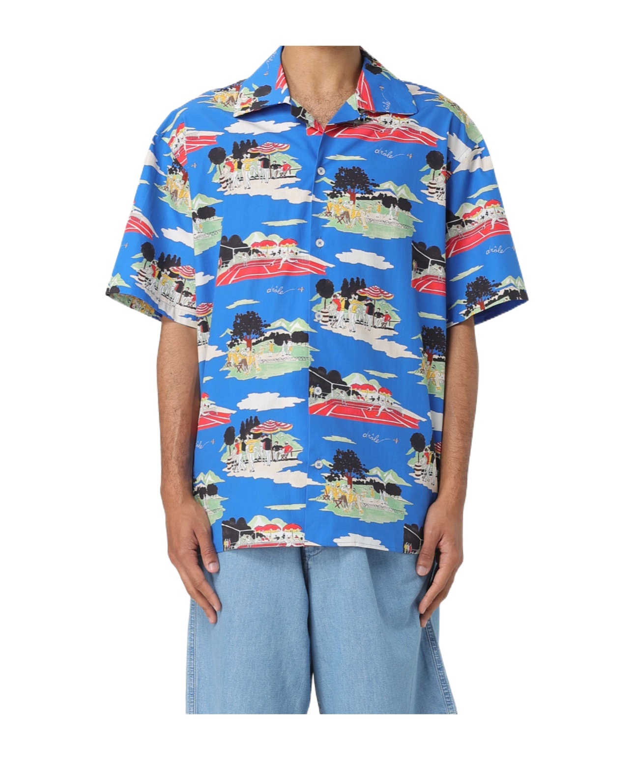Drôle De Monsieur Multicolor Country Club Short-sleeved Shirt In Multi