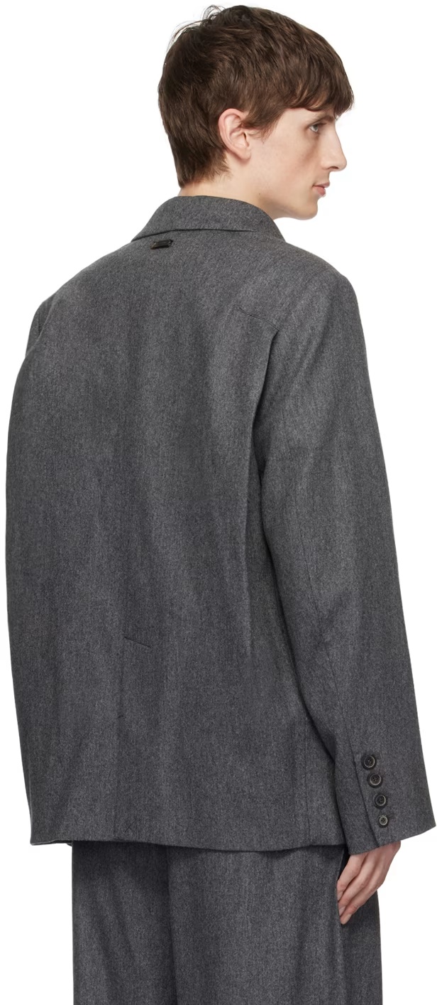Ader Error Double-breasted Blazer In Black