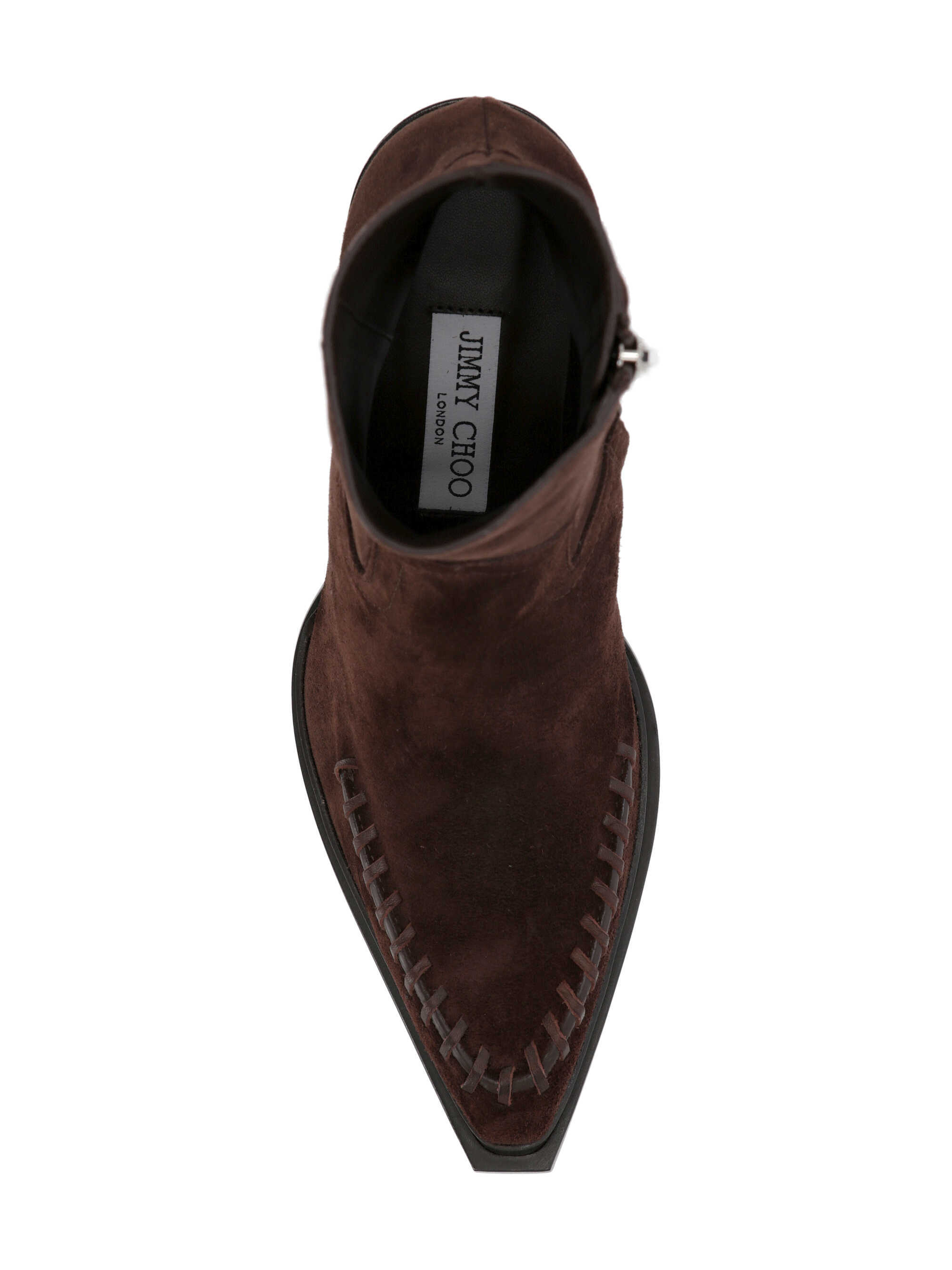 Jimmy Choo Side Zipper Boots In Brown