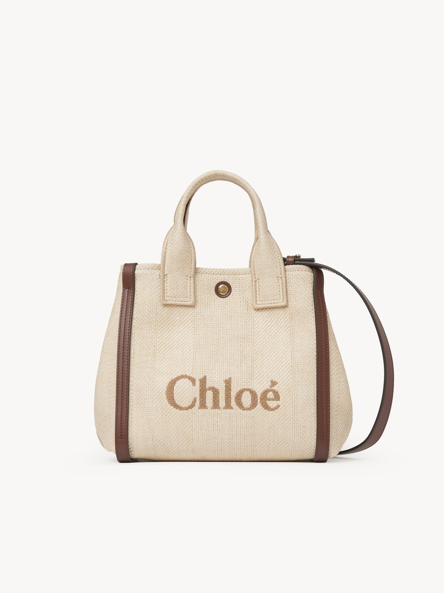 Chloé Carry Tote Bag In Raffia-effect Fibers