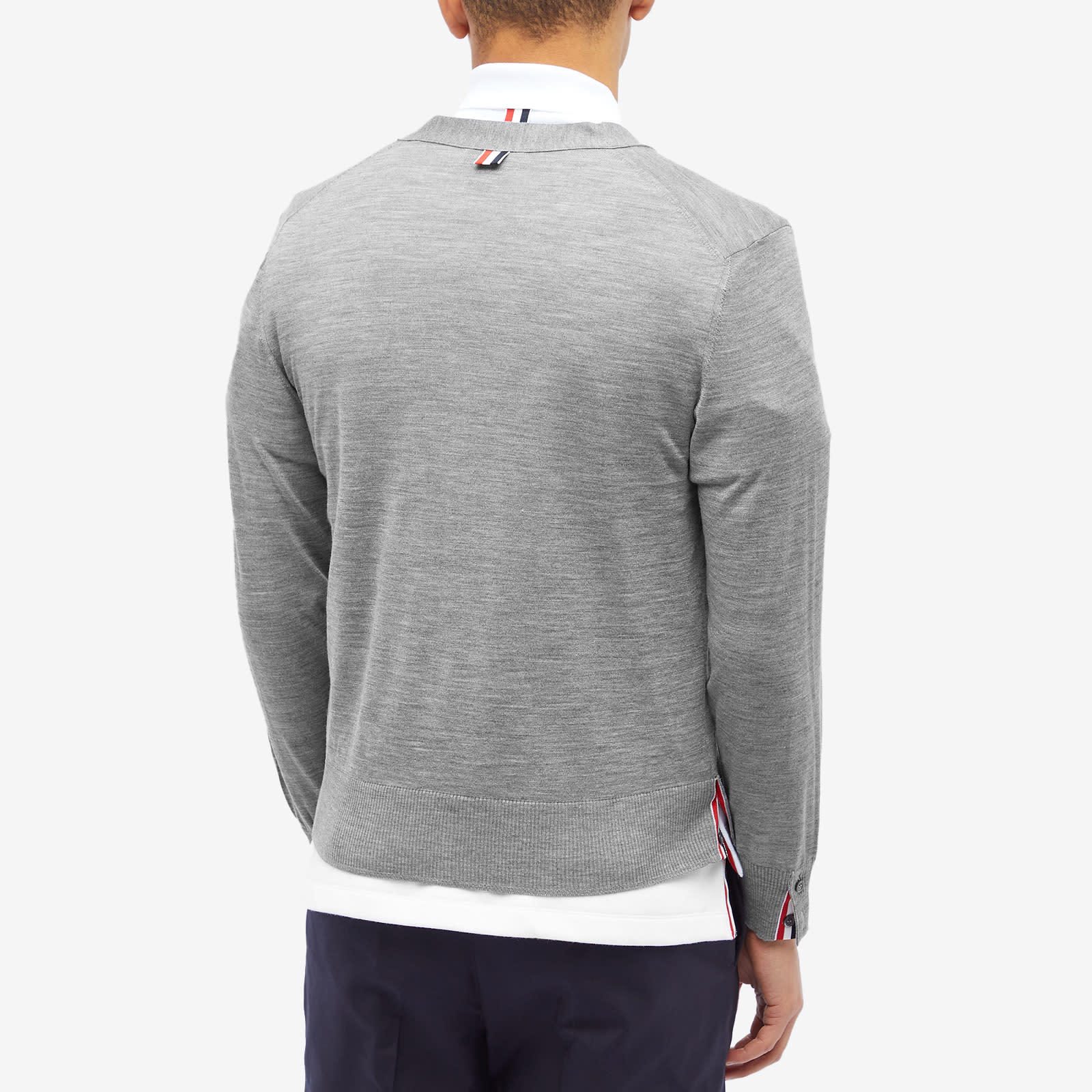 Thom Browne Wool Cardigan In Gray