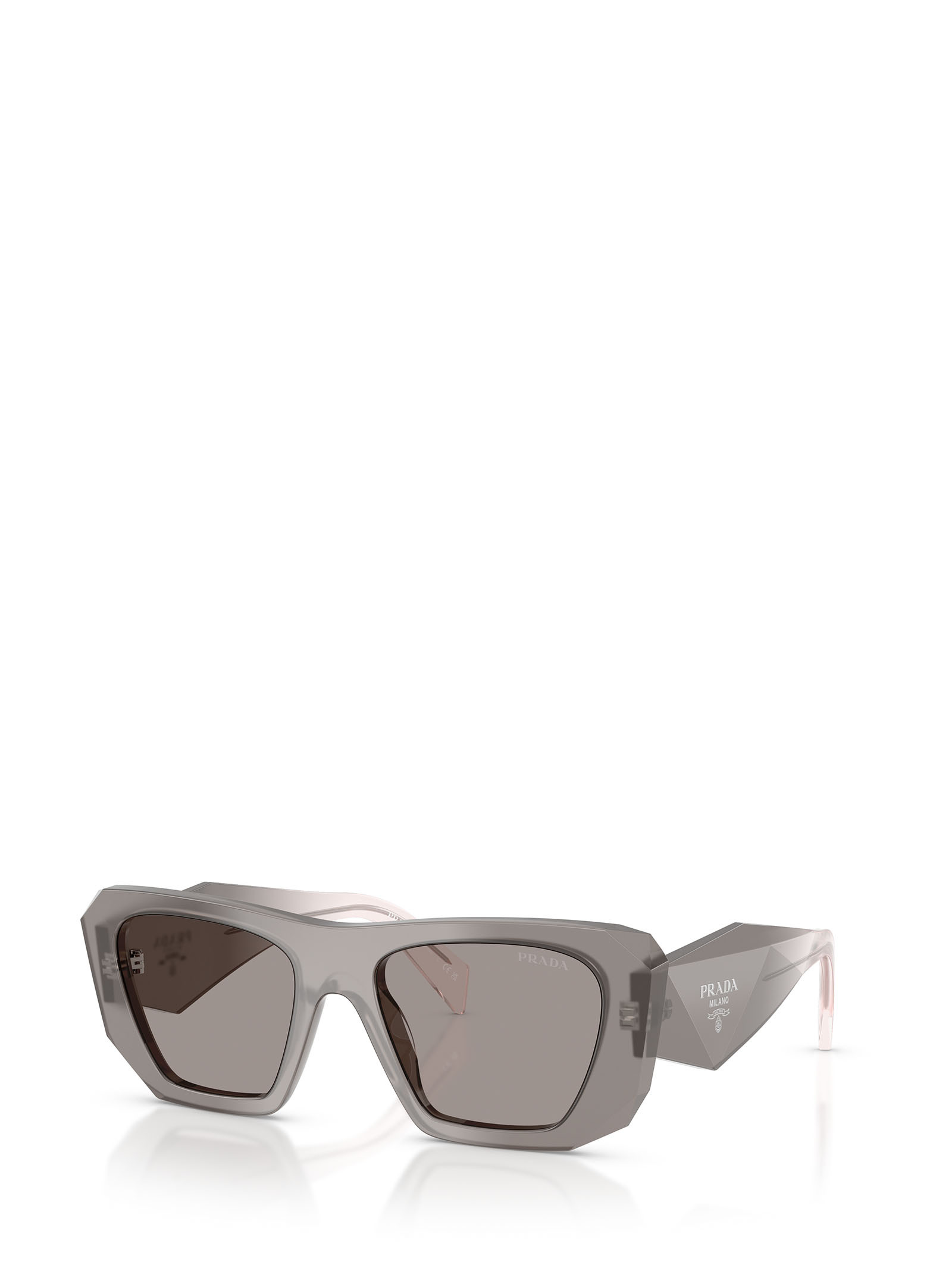Prada Eyewear Rectangular Frame Sunglasses In Gray