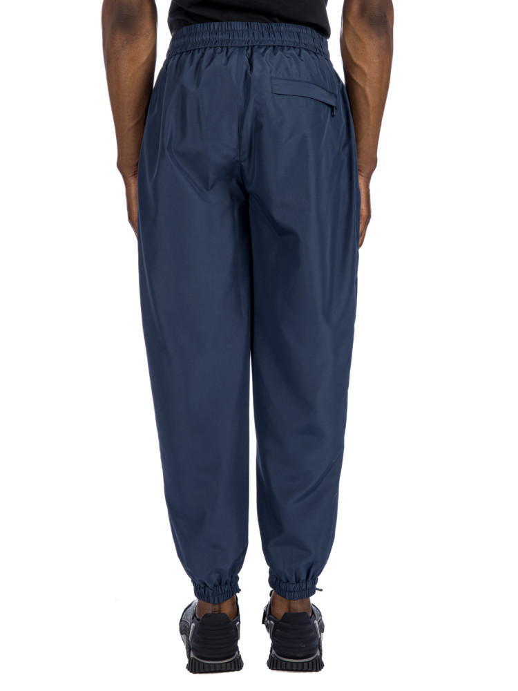 Dolce & Gabbana Logo-plaque Drawstring Track Pants In Blue