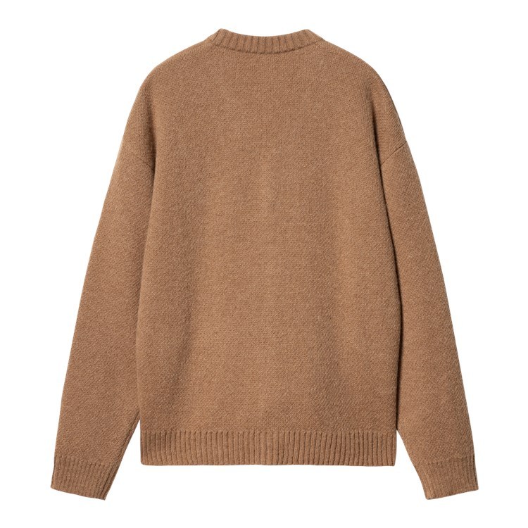 Carhartt Merton Knitted Cardigan In Brown