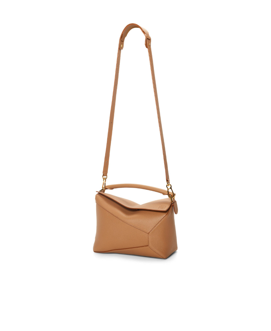 Loewe Puzzle Zipper Shoulder Bag In Brown