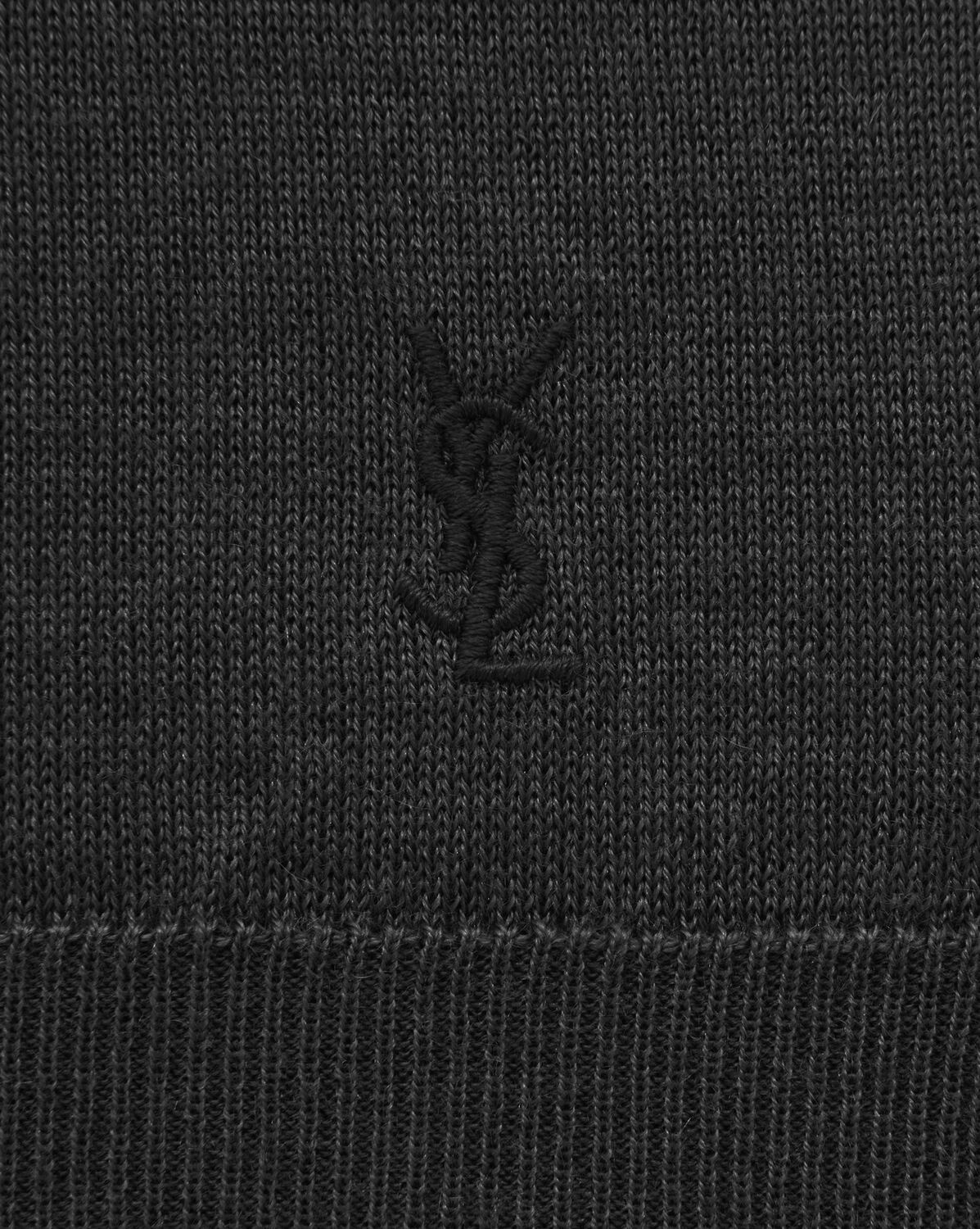 Saint Laurent Cassandra Cashmere Wool Polo Sweater In Black