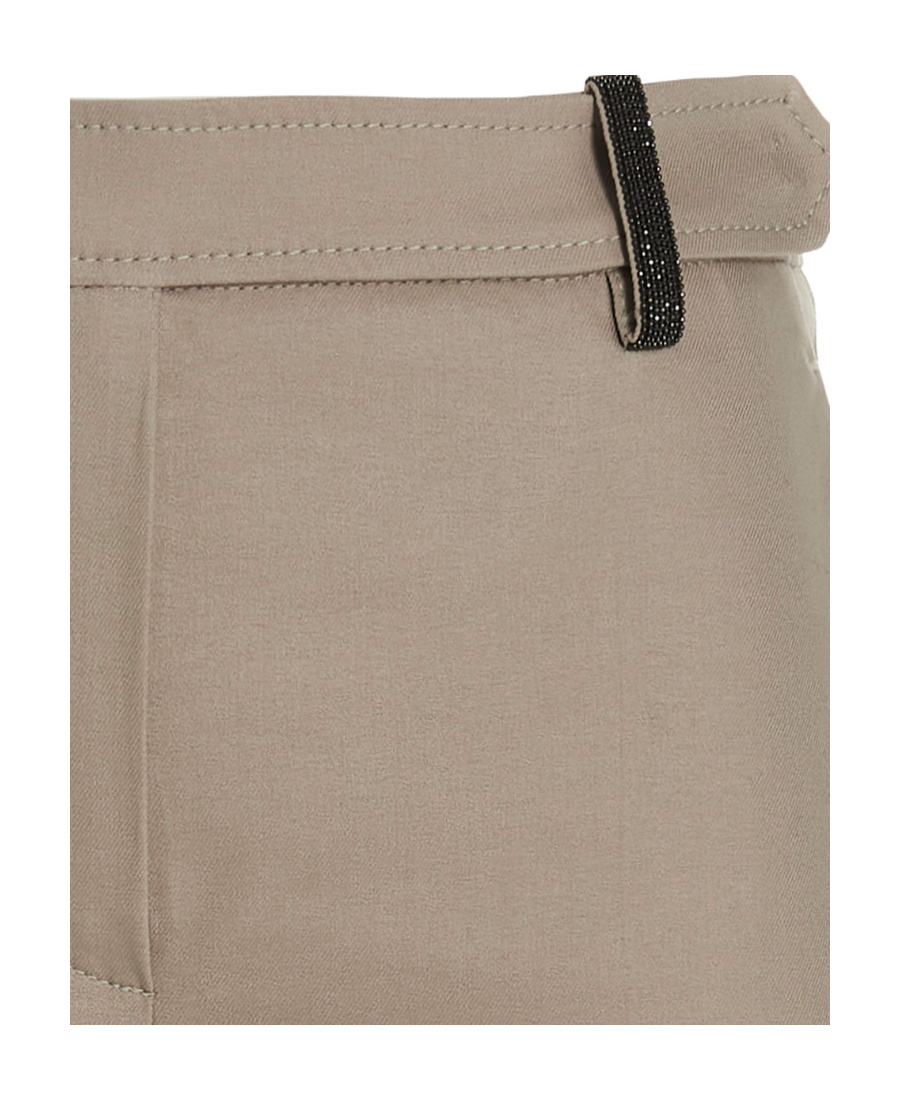 Shop Brunello Cucinelli Cropped Slim-leg Trousers