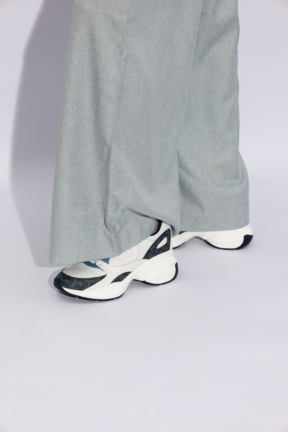 Michael Kors Zuma Panelled Sneakers In White