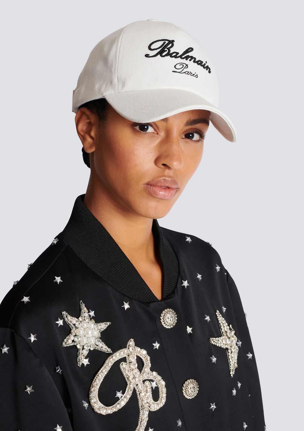 Balmain Logo-embroidered Cotton Cap In White
