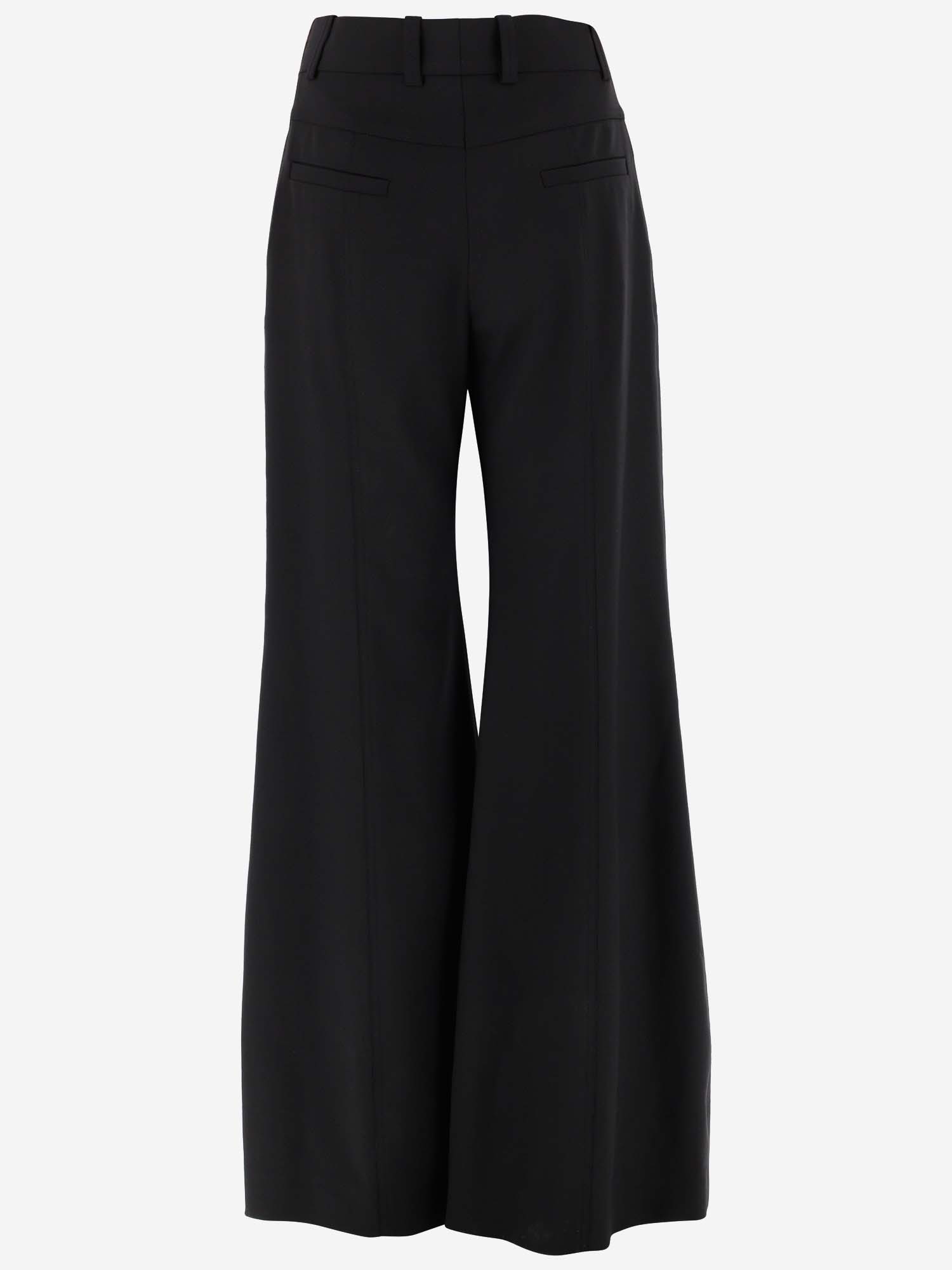 Chloé Women Wool Flare Pants In Black