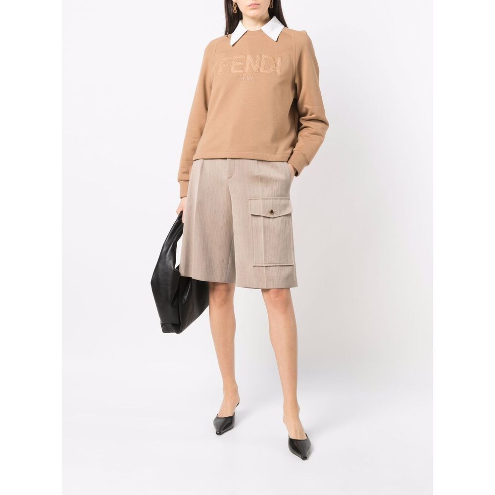 FENDI LOGO-EMBROIDERED SWEATSHIRT