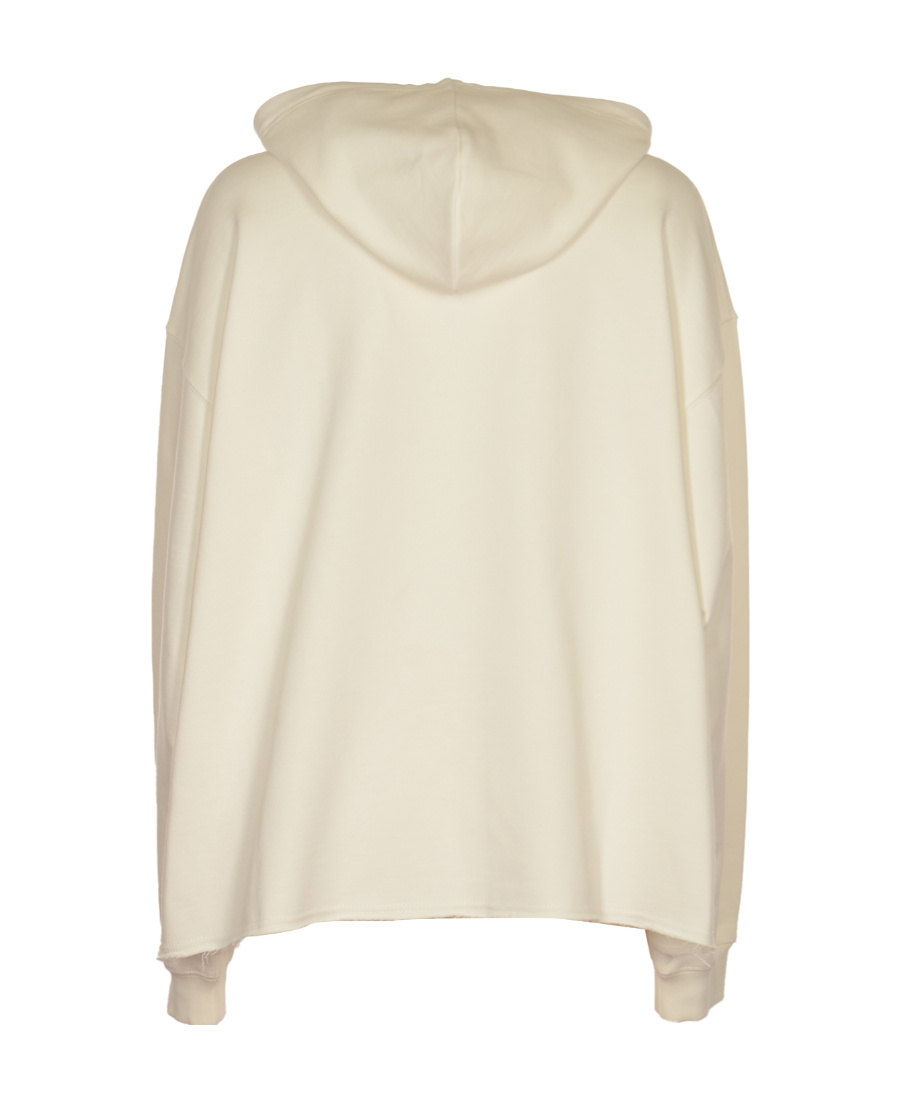 Marni Drawstring Hood Logo Hoodie In Nude
