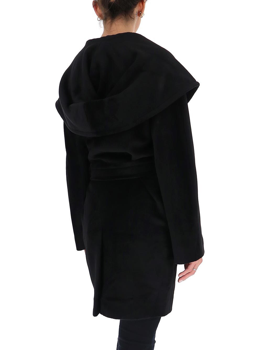 Tagliatore Tie-fastening Oversized Coat In Black