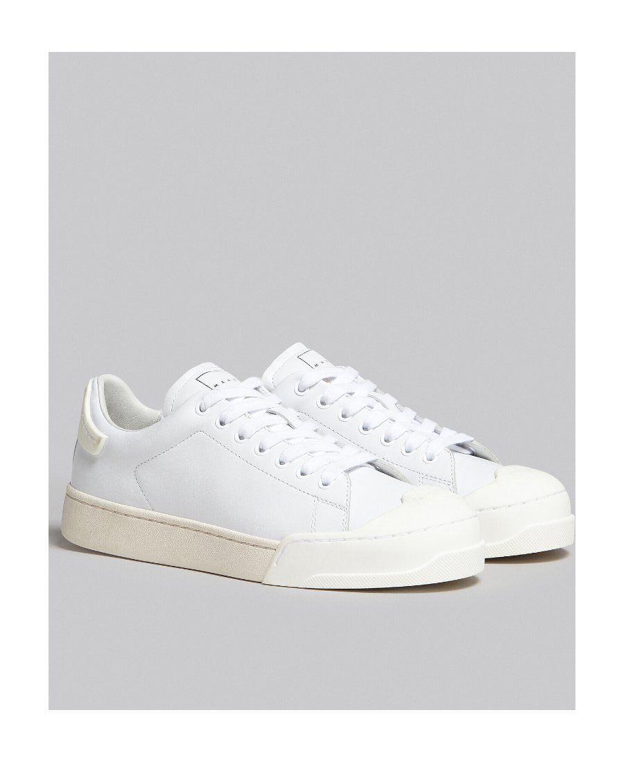 Marni Dada Bumper Leather Sneakers In White