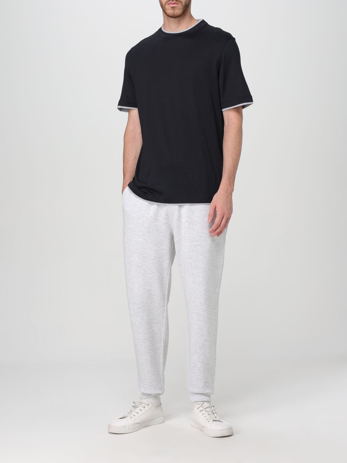Brunello Cucinelli Drawstring Tapered-leg Joggers In White
