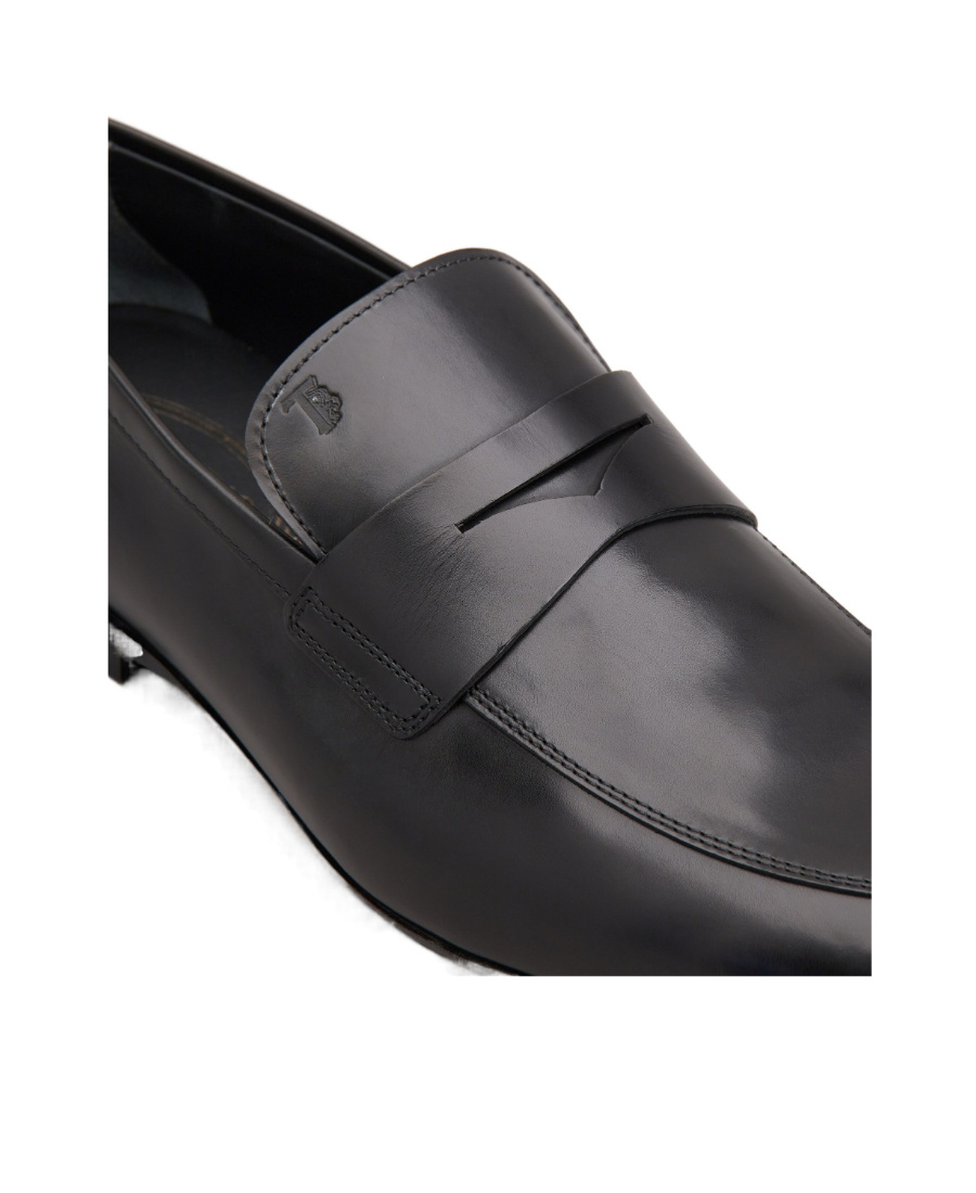 Tod's Leather Slip-on Loafers In Black