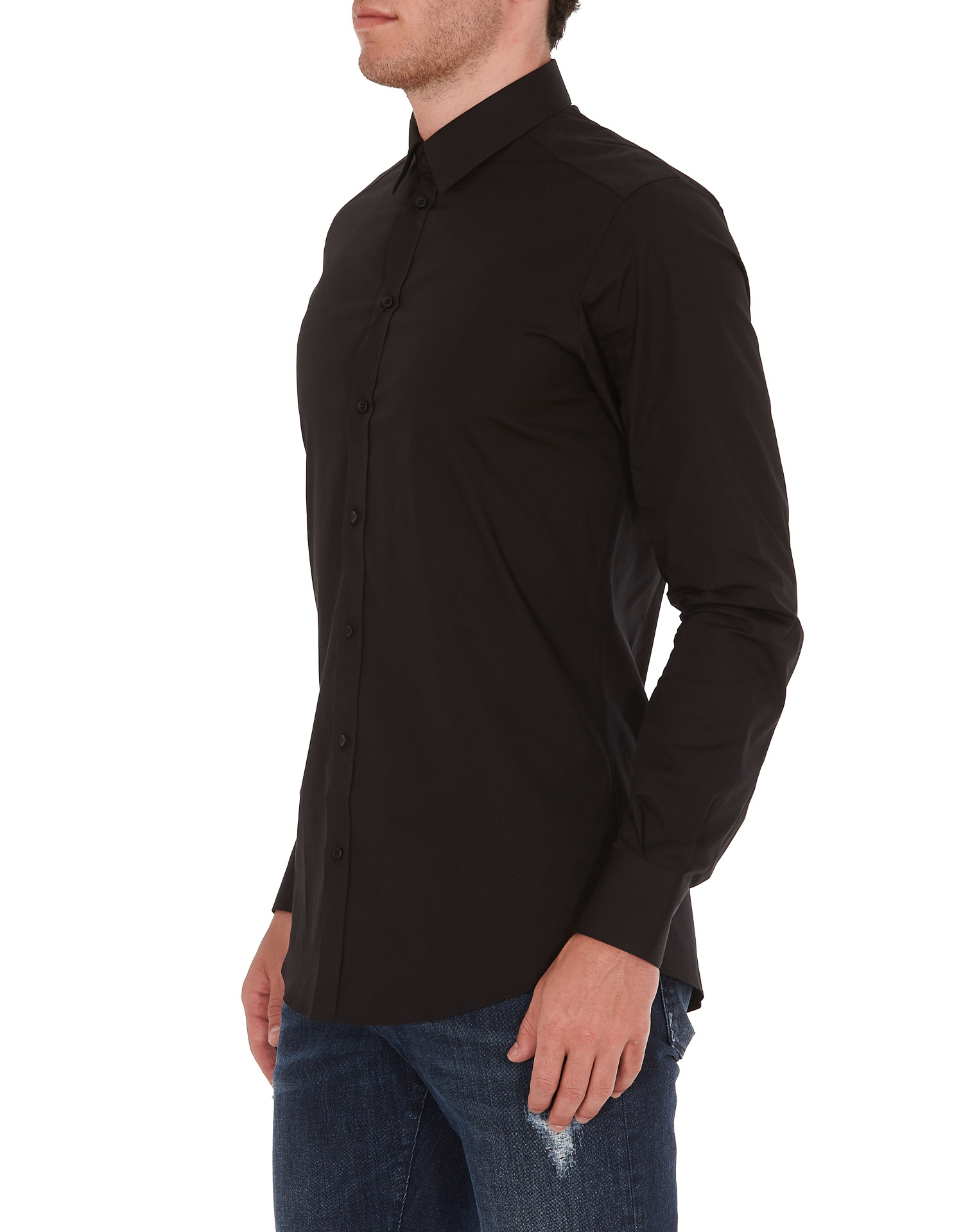 Dolce & Gabbana Classic Plain Shirt In Black