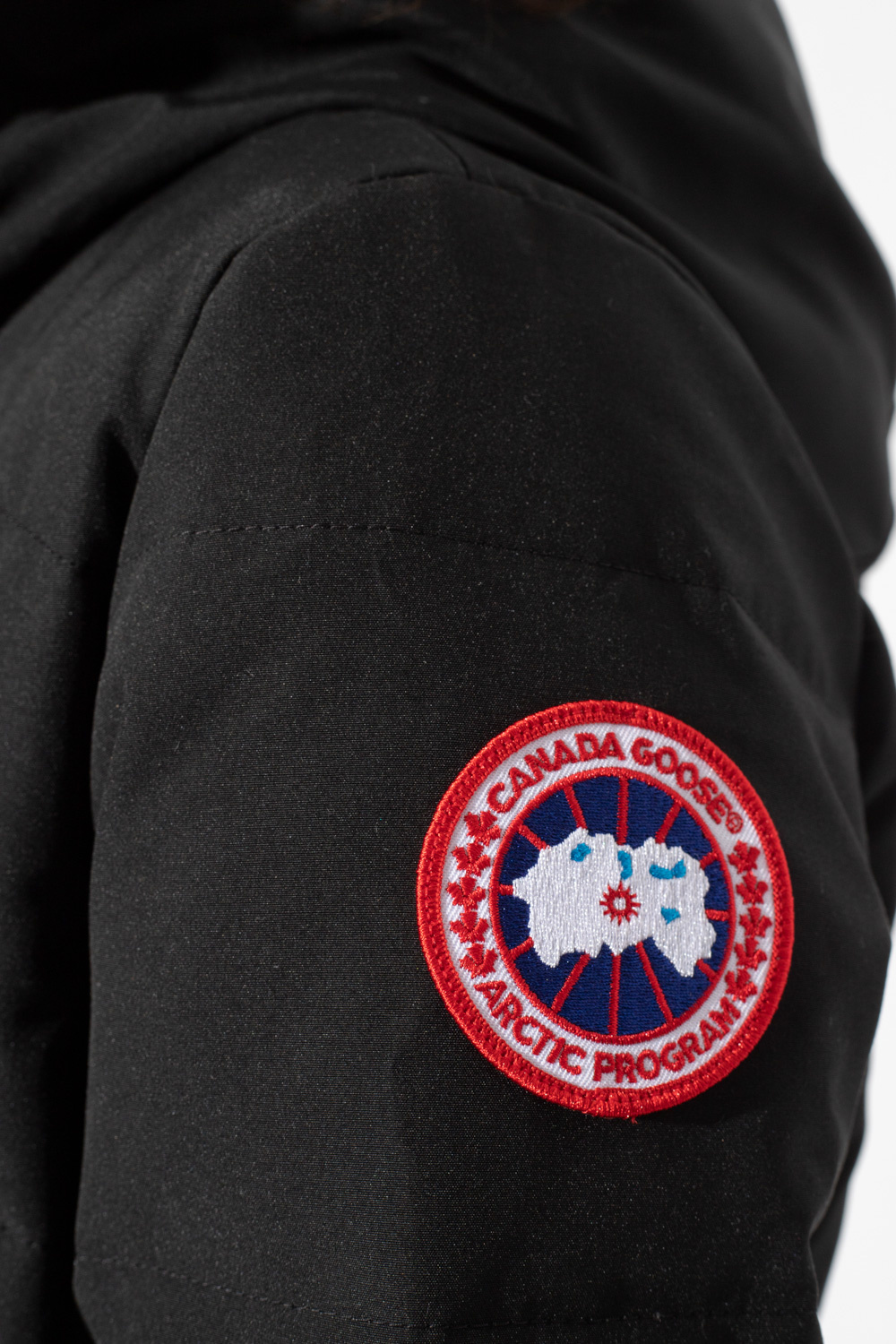 Canada Goose Zip-up Padded Down Coat In Black