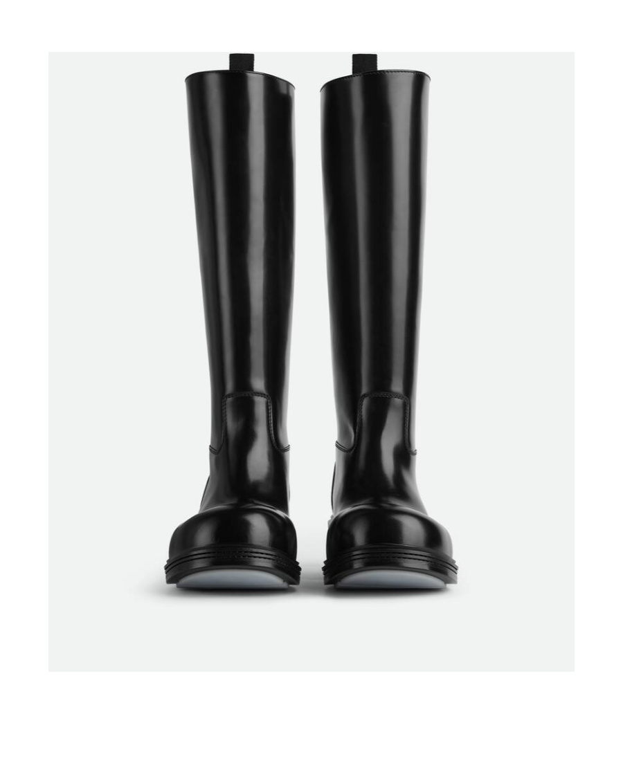 Bottega Veneta Round Head And Knee Boots In Black