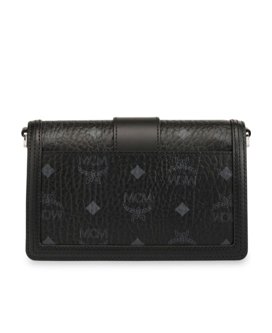 Mcm Tracy Logo-plaque Crossbody Bag In Black
