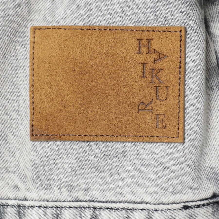 Haikure Button-down Long-sleeved Denim Jacket In White